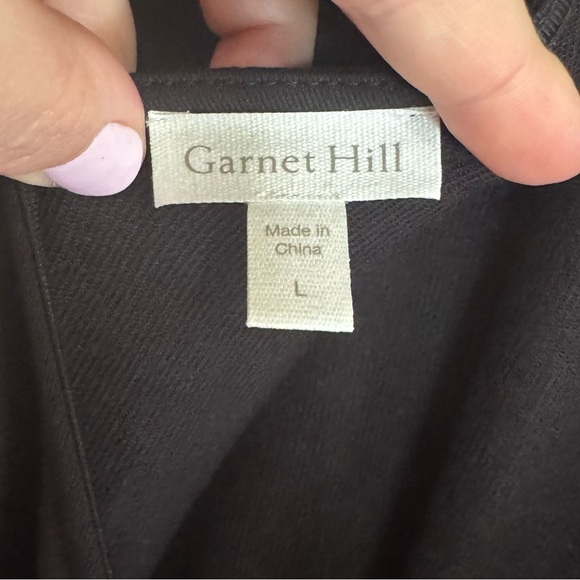 Garnet Hill Twist Front Jumpsuit Size Large Black Like New - Picture 6 of 10